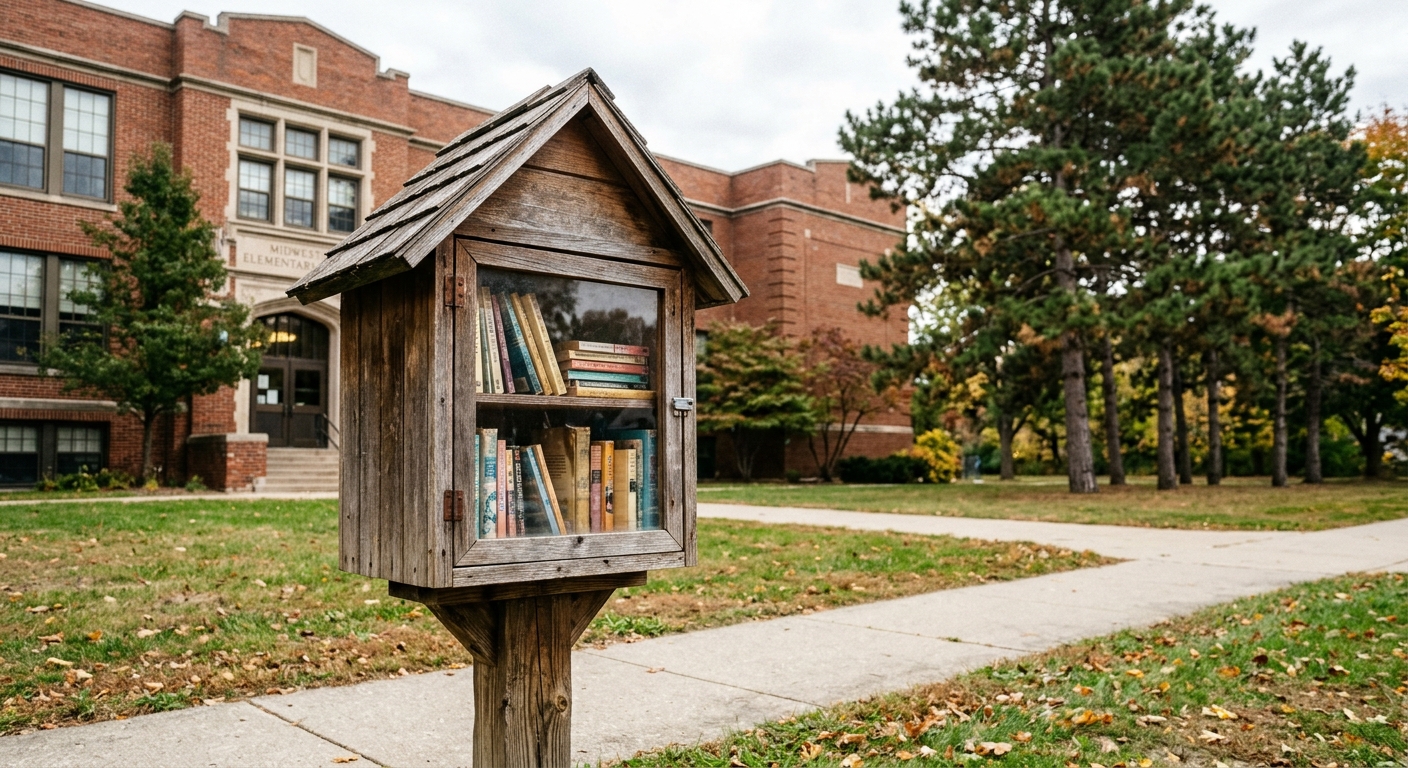 Manistee Girl Scout Juliettes Install Three Little Free Libraries at Local Schools